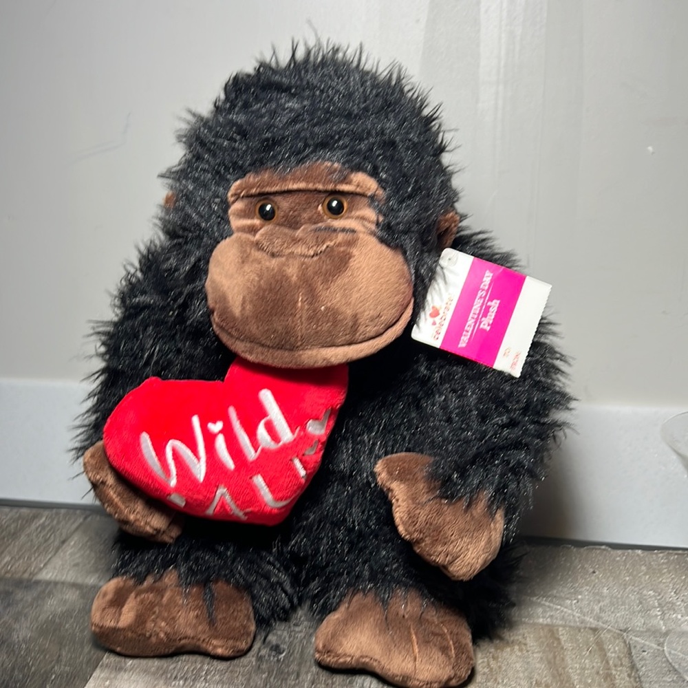 Large Extra Soft Large Ape with a heart that says Wild For You!